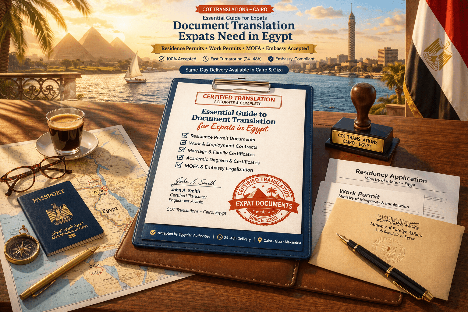 document translation for expats in Egypt - certified Arabic translation services Cairo