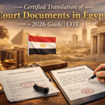 certified translation of court documents Egypt legal translation Arabic to English court papers Cairo