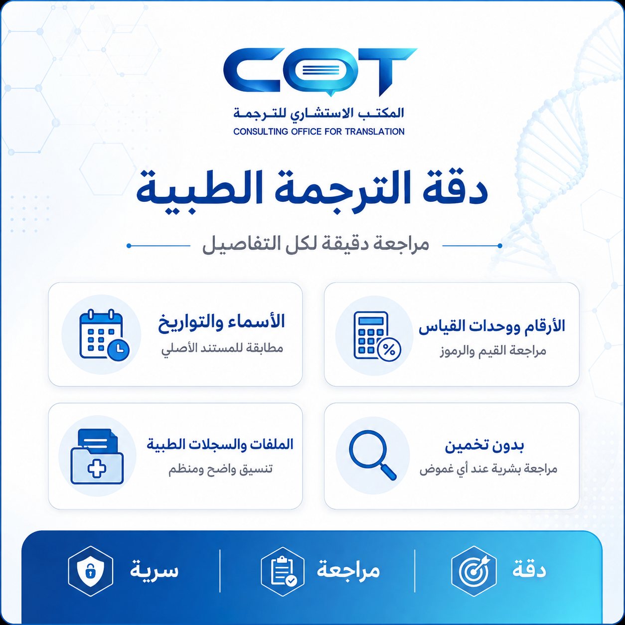 دقة الترجمة الطبية