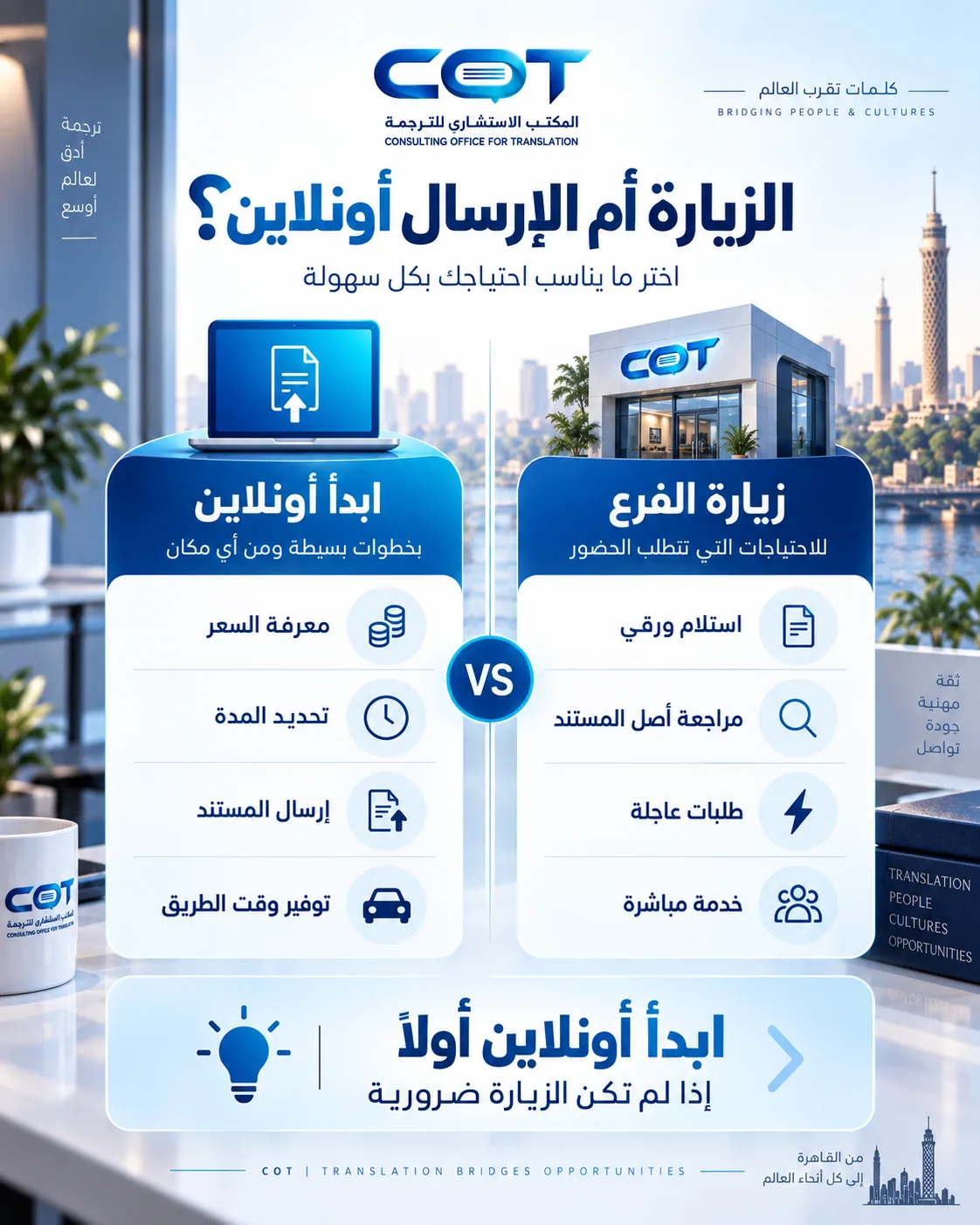 ل تحتاج إلى زيارة المكتب أصلًا؟