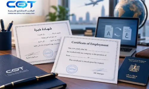 ترجمة شهادة الخبرة