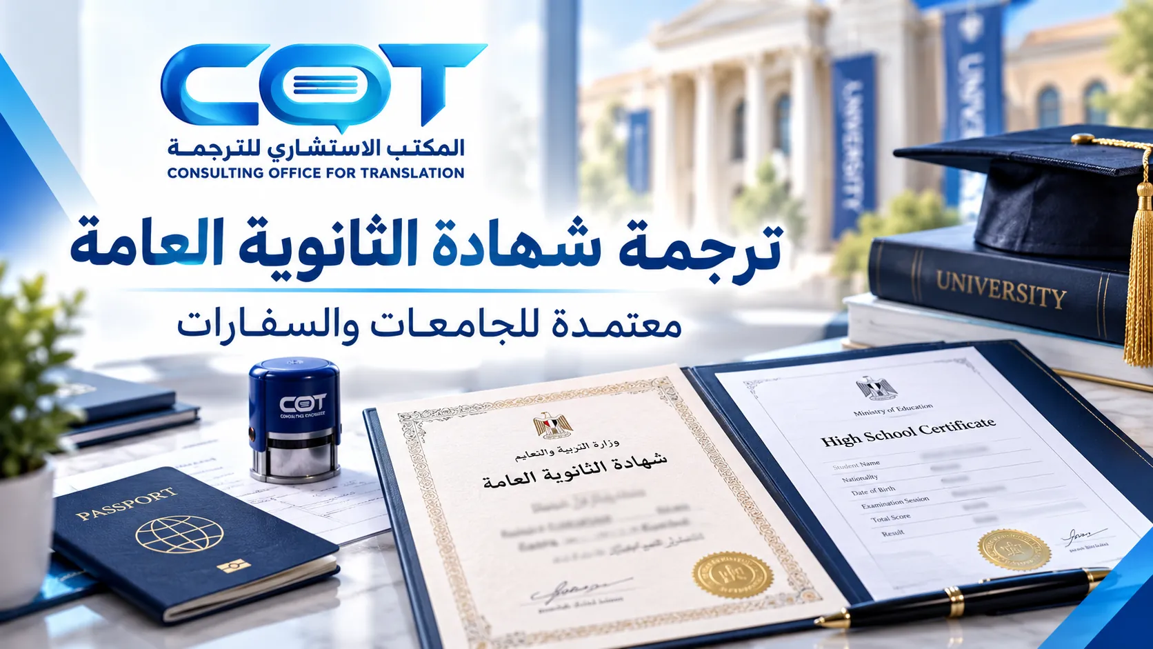 ترجمة شهادة الثانوية العامة
