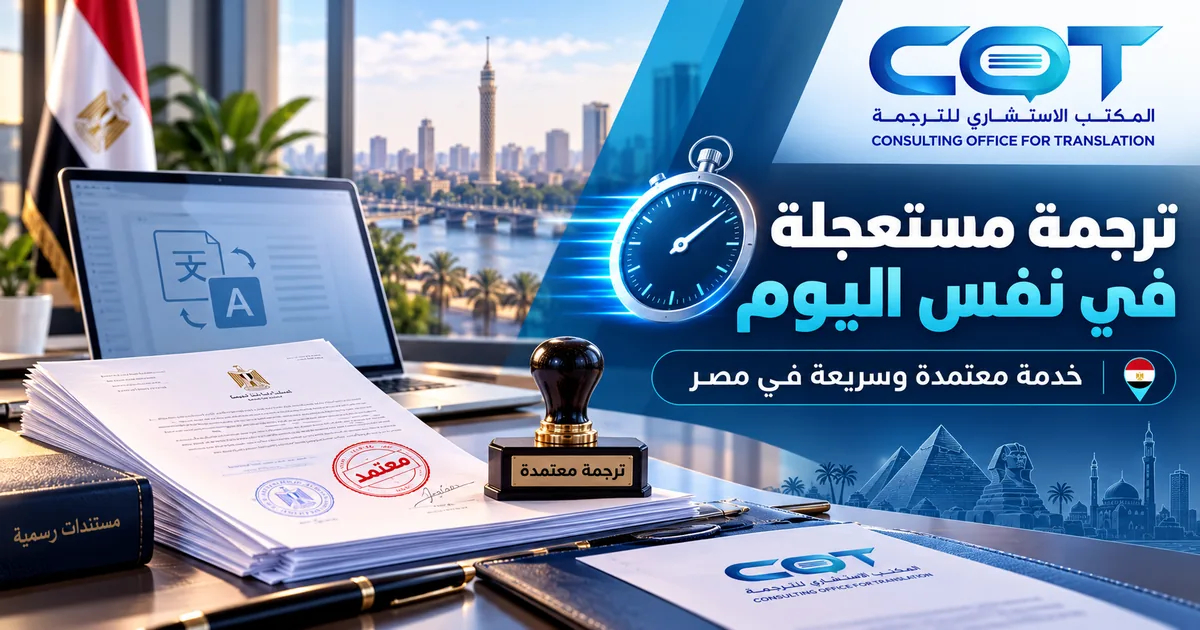 ترجمة مستعجلة في نفس اليوم